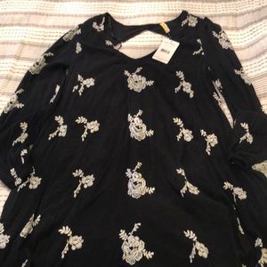 Free people embroidered tunic dress
